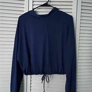 Born Primitive Navy Blue Women's Hooded copped Top size S